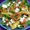 Salade nuggets de dinde panée à la feta